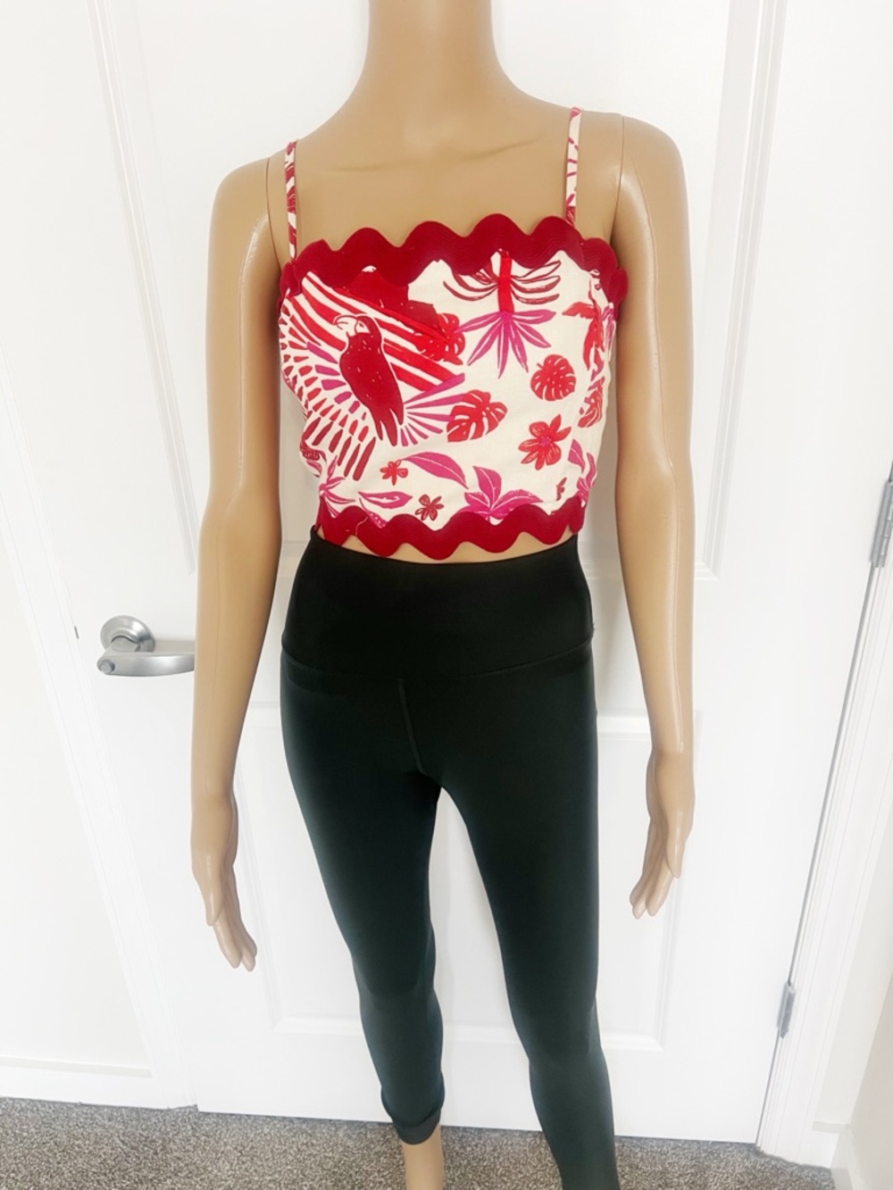 Medium NWT Caroline Constas Parrot Crop Top
